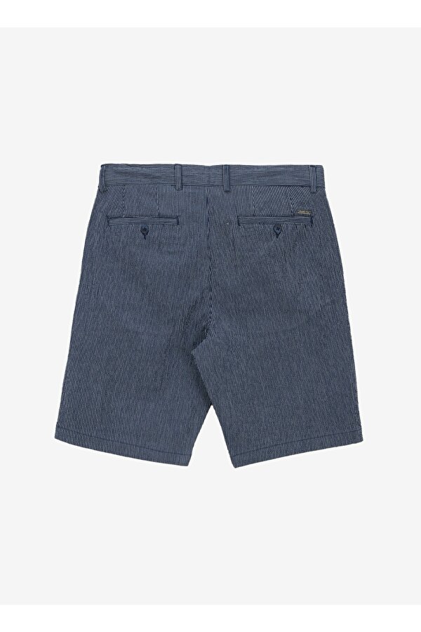 Lacivert Erkek Bağlamalı Bel Basic Fit Bermuda Şort FABRESA