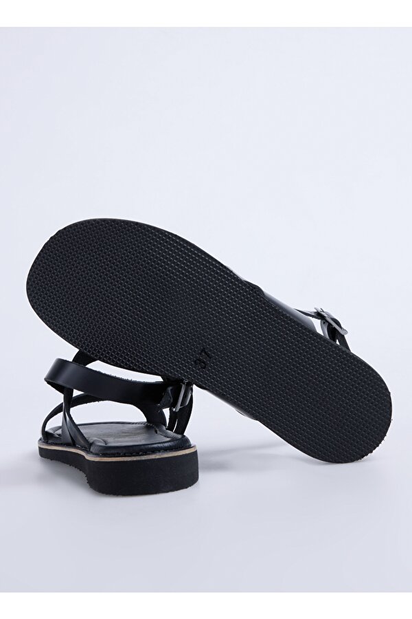 Deri Siyah Kadın Sandalet D-DENISE