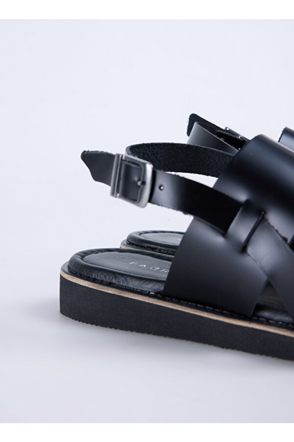 Deri Siyah Kadın Sandalet D-DENISE