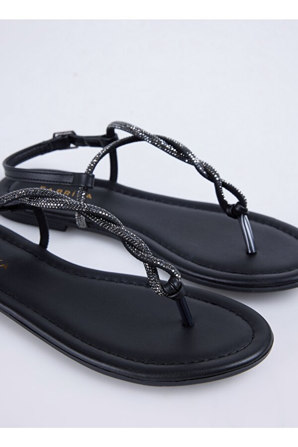 Siyah Kadın Sandalet STORMES