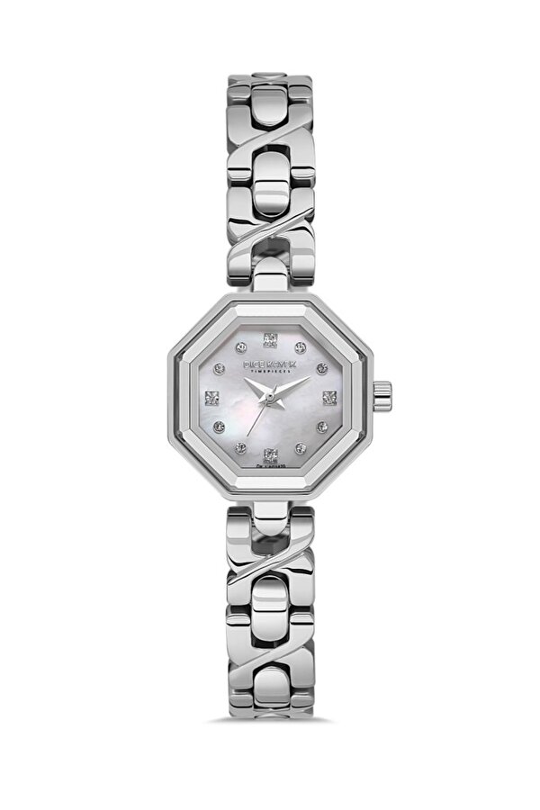 DK.1.AG1420.01 Taşlı Tasarım Çelik Kordon Çelik Kasa 5 ATM Suya Dayanıklı Metalik Renk Kadın Kol Saati