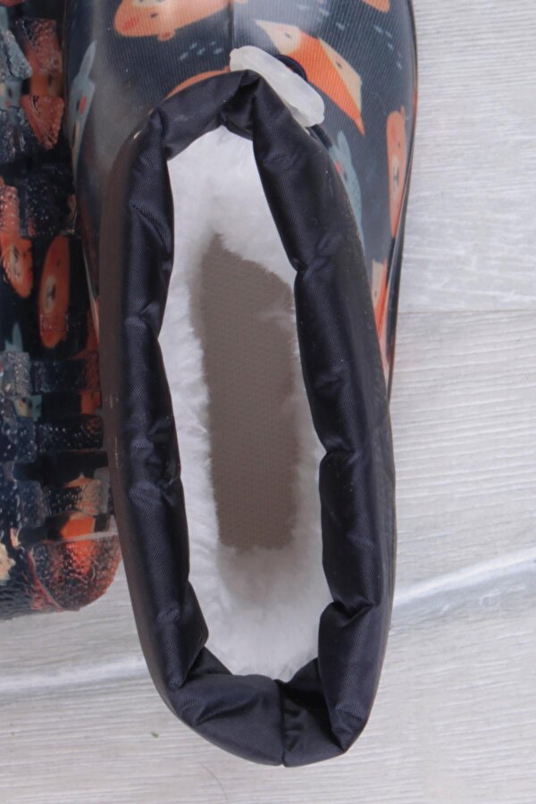 7061 Yogi Figürlü İçi Peluşlu Su Geçirmez Erkek Çocuk Kar Yağmur Çizmesi