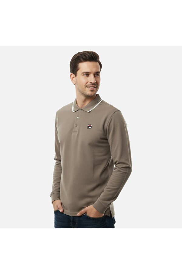 Erkek Polo T-Shirt Men Biella Tipped Long Sleeve Fam1096.70008