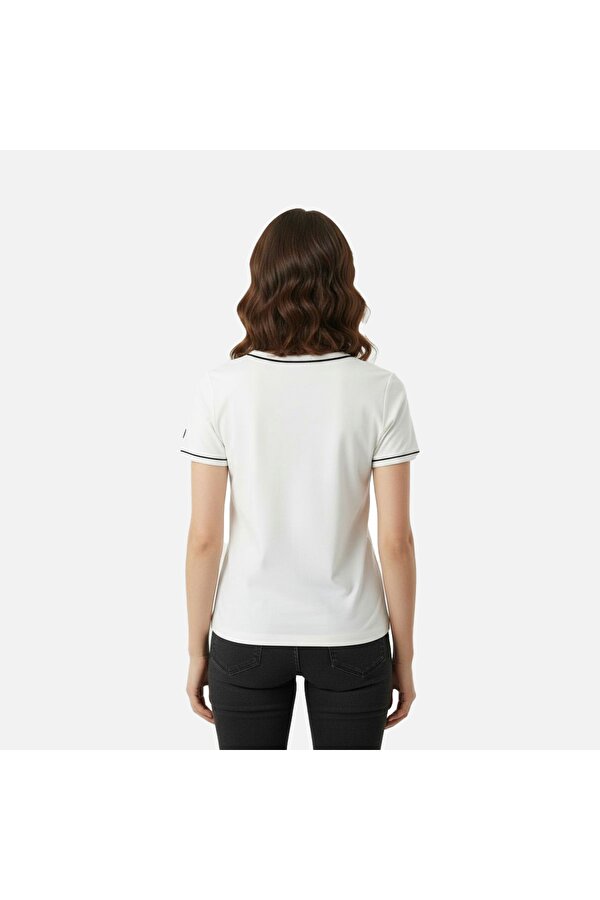 Kadın T-Shirt Portello Slim V-Neck Faw1166.10010