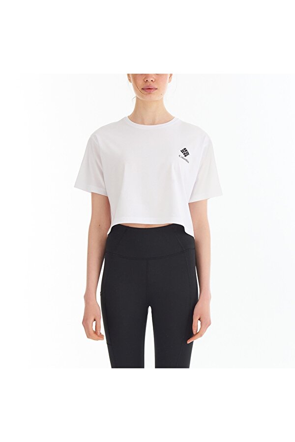 CSC Framed Halftone Logo Kadın Kısa Kollu Tişört