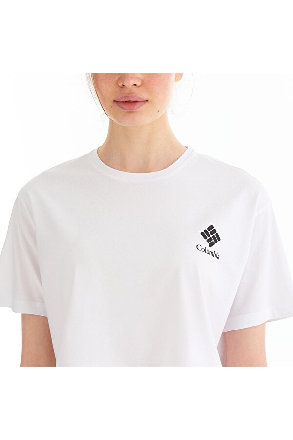 CSC Framed Halftone Logo Kadın Kısa Kollu Tişört