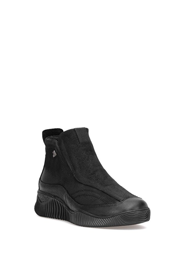 1953874K Kadın Hakiki Deri Düz Bot Siyah