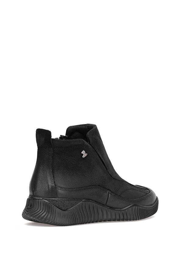 1953874K Kadın Hakiki Deri Düz Bot Siyah