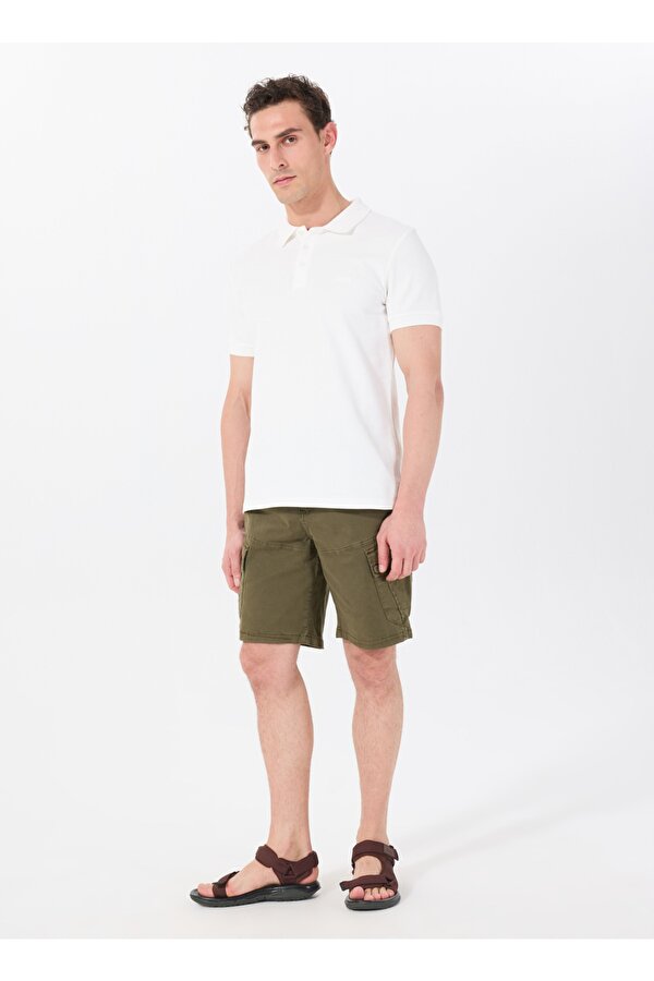 Normal Bel Standart Haki Erkek Kargo Şort J4SM-SHT7208