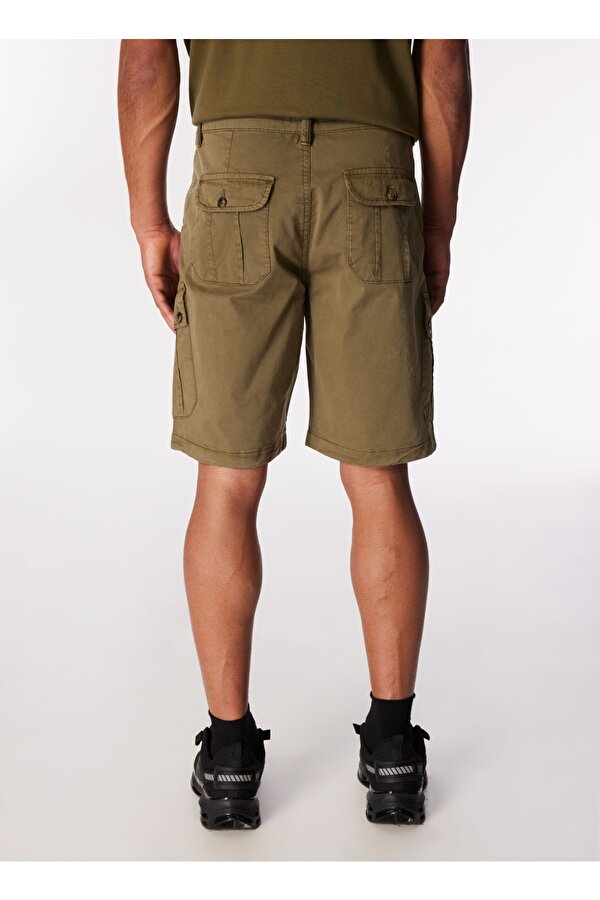 Normal Bel Standart Haki Erkek Kargo Şort J4SM-SHT7208