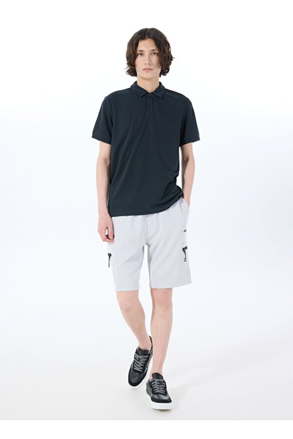 Gri Erkek Lastikli Sweat Şort J4SM-SHT7214