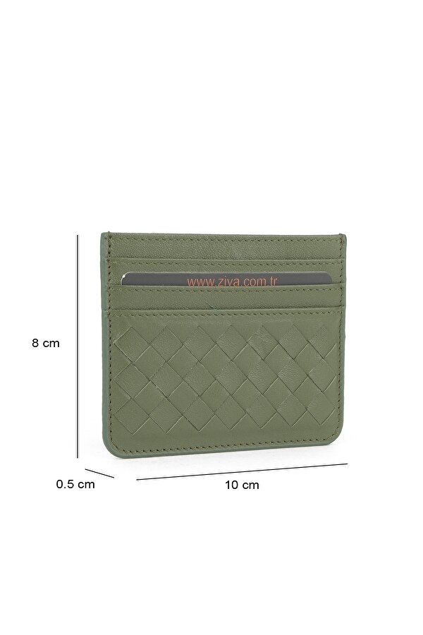 Unisex Hakiki Deri Kartlık 1539852Z06 Yeşil