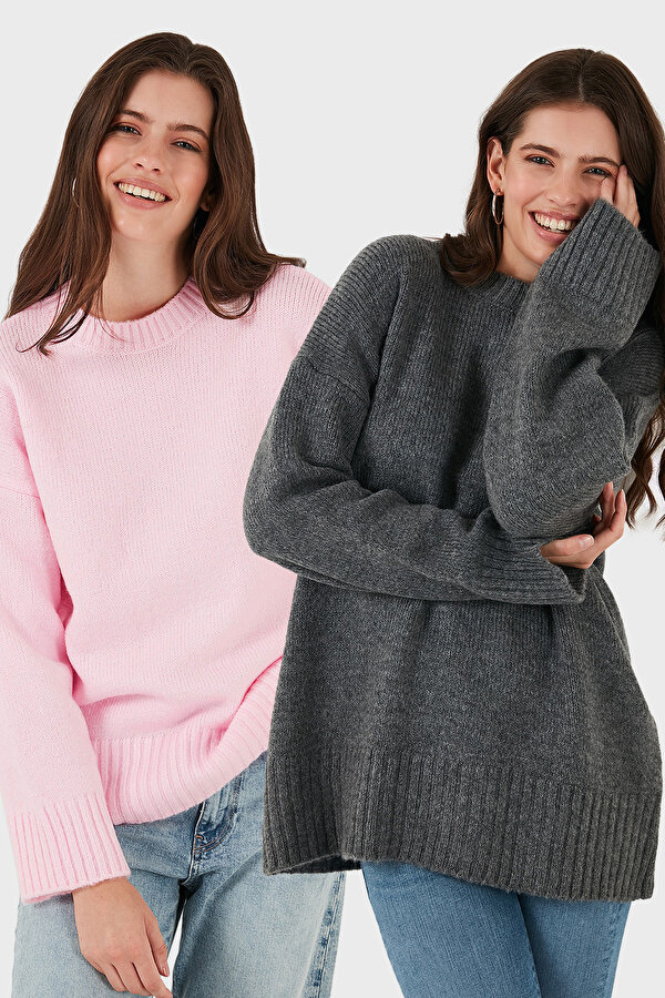 Bayan Kazak 4616213S2 Toz Pembe-Antrasit