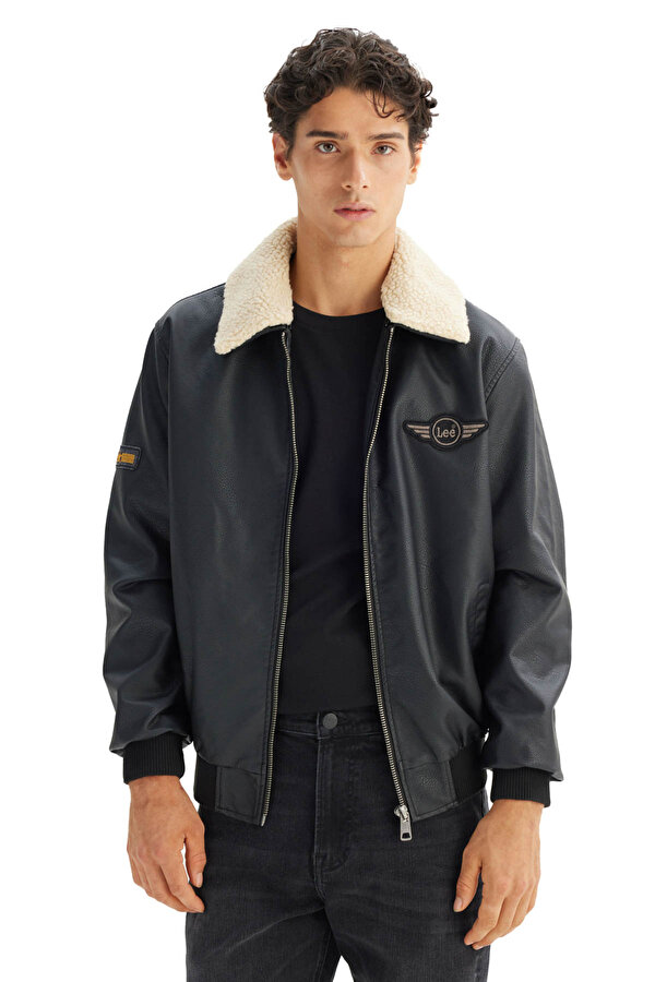 Erkek PU Deri Ceket Siyah Erkek Ceket