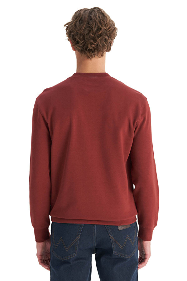 Erkek Patch Logo Açık Turuncu Erkek Sweatshirt