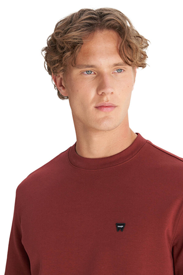 Erkek Patch Logo Açık Turuncu Erkek Sweatshirt