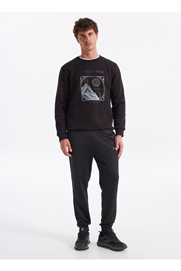 D4WM-EA3074 Siyah Jogger Düz Erkek Eşofman Altı