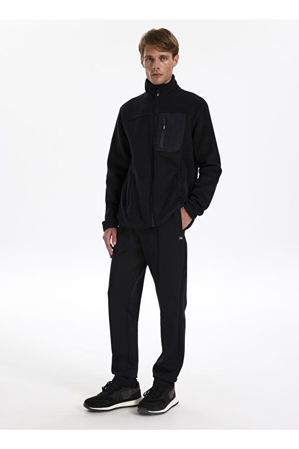 Lastikli Bel Standart Siyah Erkek Eşofman Altı J4WM-EA7226