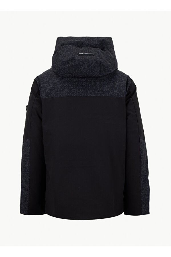 D4WM-MNT3991 Siyah Standart Düz Erkek Kayak Montu