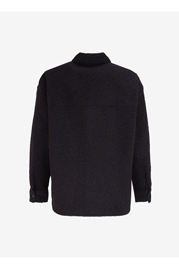 Siyah Kadın Oversize Gömlek Ceket J4WL-GML4808