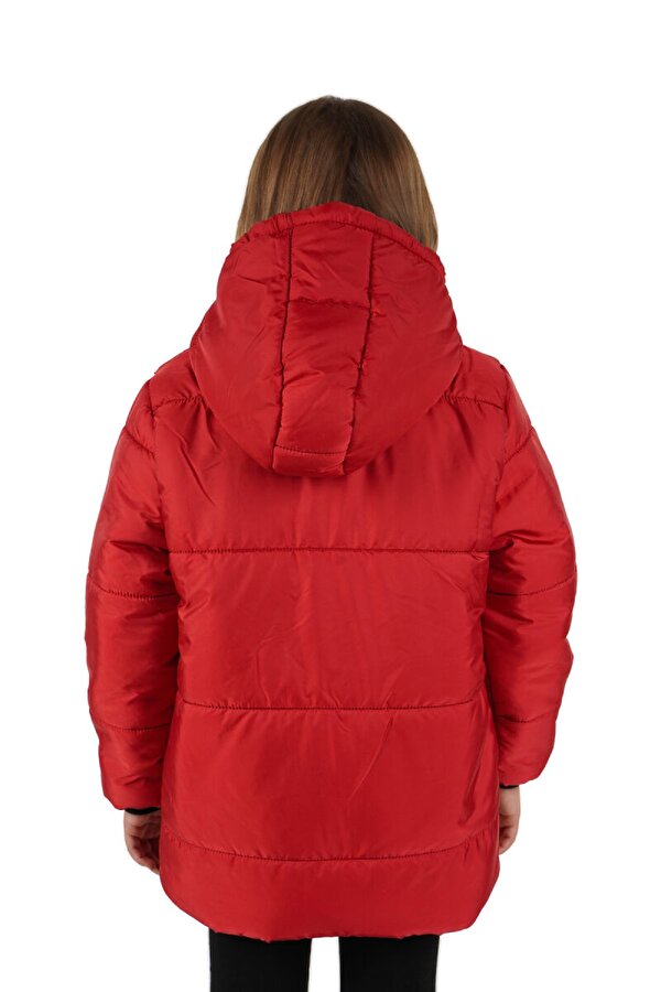 İçi Kürklü Su ve Rüzgar Geçirmez Kapüşonlu Kız Çocuk Mont