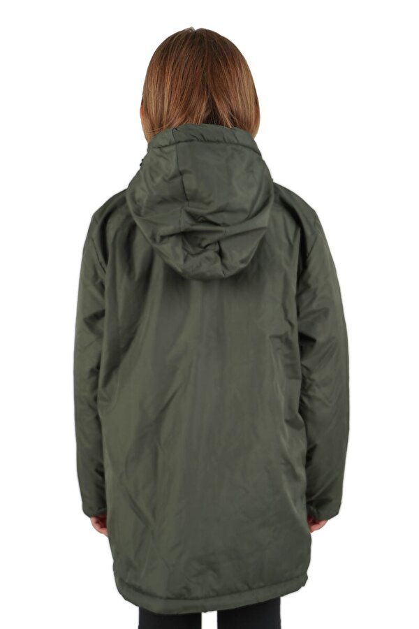 İçi Kürklü Su ve Rüzgar Geçirmez Kapüşonlu Kız Çocuk Mont