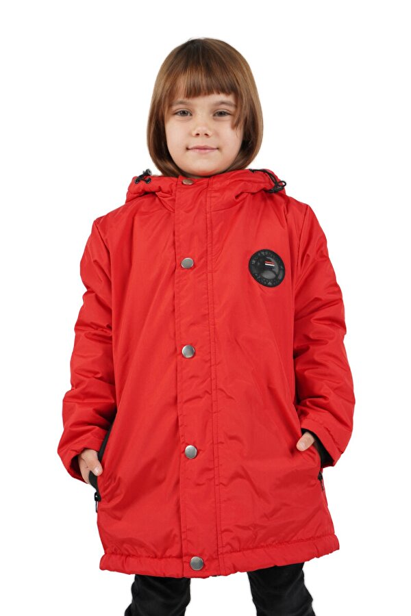 İçi Kürklü Su ve Rüzgar Geçirmez Kapüşonlu Kız Çocuk Mont