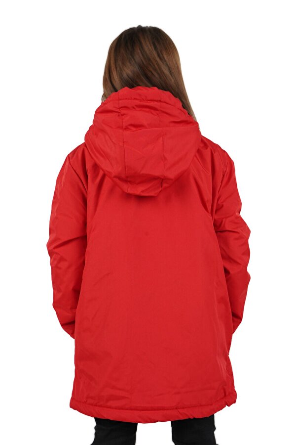 İçi Kürklü Su ve Rüzgar Geçirmez Kapüşonlu Kız Çocuk Mont