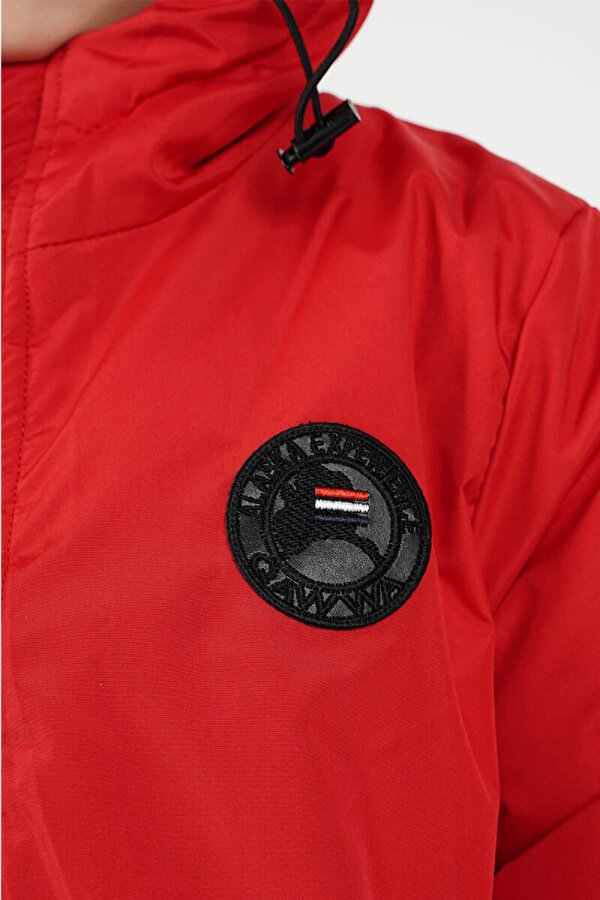 İçi Kürklü Su ve Rüzgar Geçirmez Kapüşonlu Kız Çocuk Mont