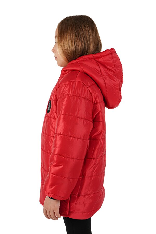 İçi Kürklü Su ve Rüzgar Geçirmez Kapüşonlu Kız Çocuk Mont