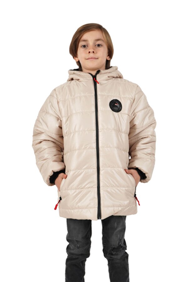 İçi Kürklü Su ve Rüzgar Geçirmez Erkek Çocuk Mont