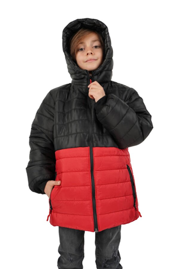 İçi Kürklü Su ve Rüzgar Geçirmez Erkek Çocuk Mont