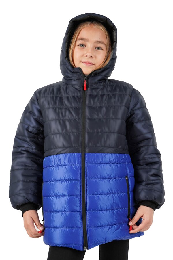 İçi Kürklü Su ve Rüzgar Geçirmez Kapüşonlu Kız Çocuk Mont