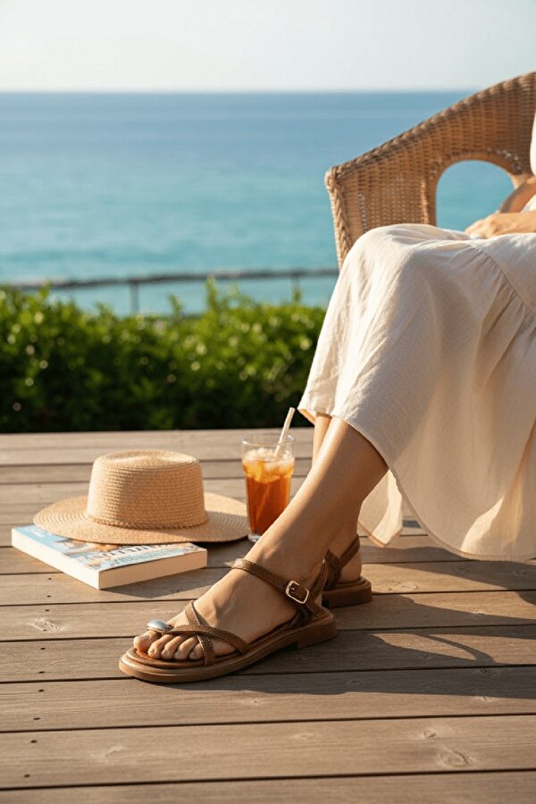 Millo Taba Yüzük Detaylı Günlük Kullanım Sandalet