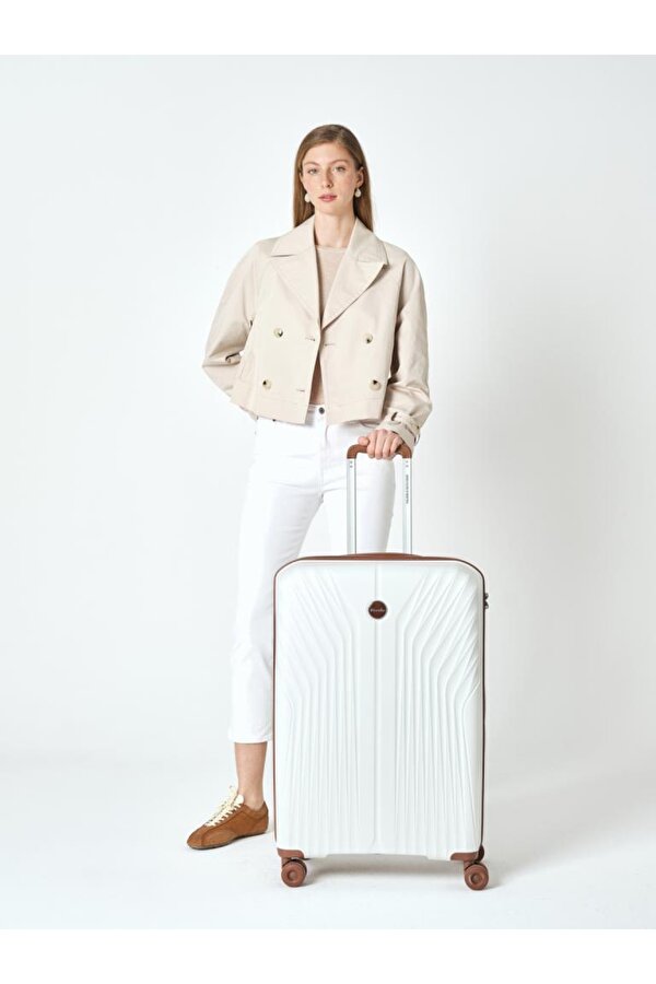 Trolley Valiz Beyaz Büyük Boy 14BNT8010-01-BY