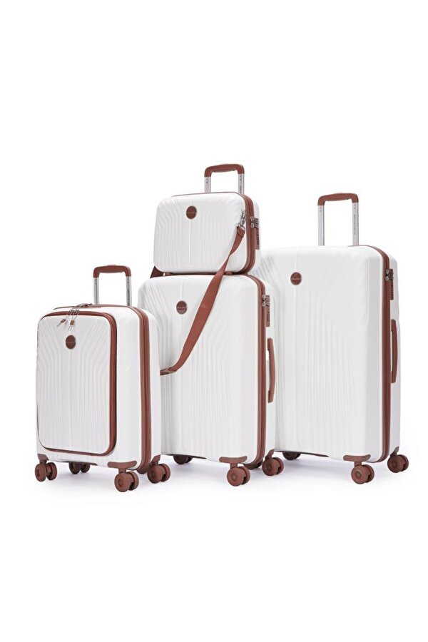 Trolley Valiz Beyaz Orta Boy 14BNT8010-02-BY