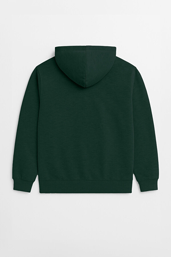 Kadın Kapüşonlu Cepli Nefti Sweatshirt