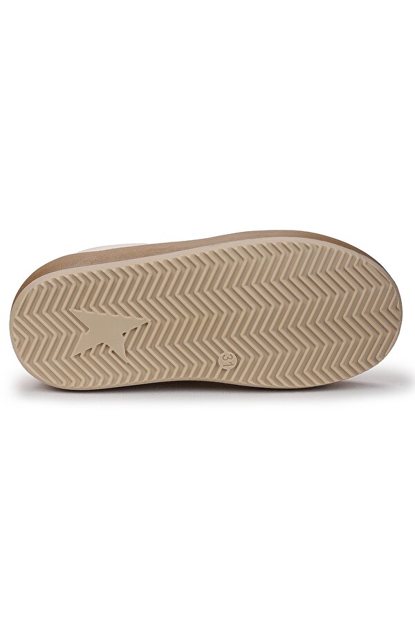 Rida Günlük Bağcıklı Kız Çocuk Spor Ayakkabı Krem - Altın