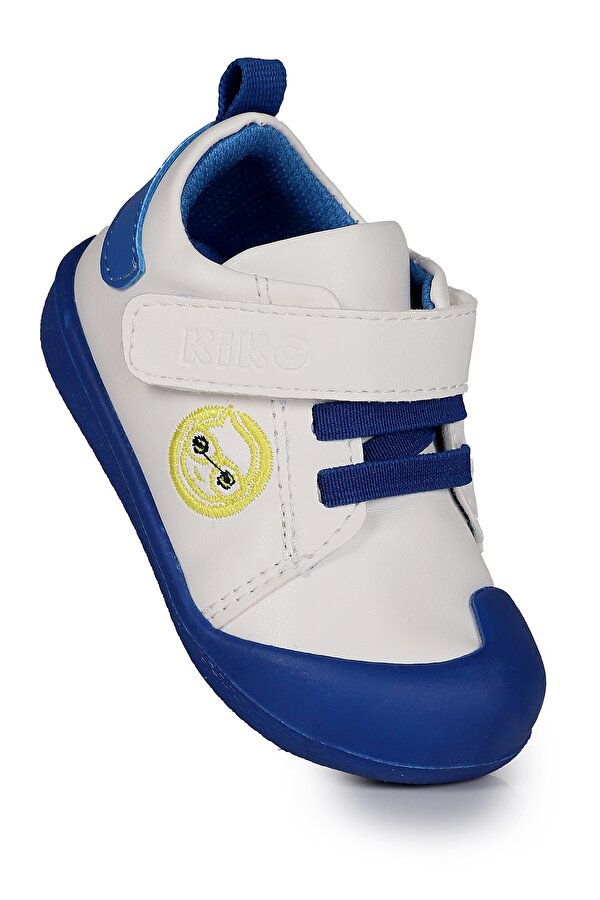 Smile Cırtlı Kız Bebek İlk Adım Ortopedik Günlük Ayakkabı Saks Mavi