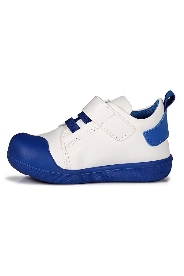 Smile Cırtlı Kız Bebek İlk Adım Ortopedik Günlük Ayakkabı Saks Mavi