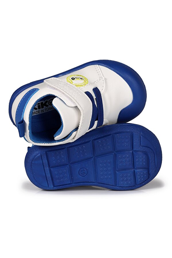 Smile Cırtlı Kız Bebek İlk Adım Ortopedik Günlük Ayakkabı Saks Mavi