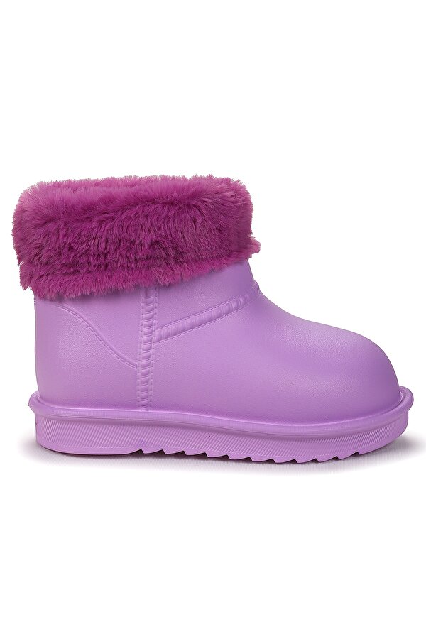 Geta Su Geçirmez İçi Kürklü Kız Çocuk Eva Yağmur Kar Çizme Lila