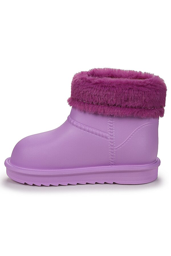 Geta Su Geçirmez İçi Kürklü Kız Çocuk Eva Yağmur Kar Çizme Lila