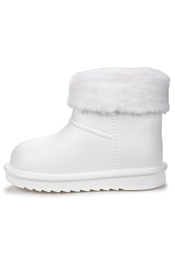 Geta Su Geçirmez İçi Kürklü Kız Çocuk Eva Yağmur Kar Çizme Beyaz