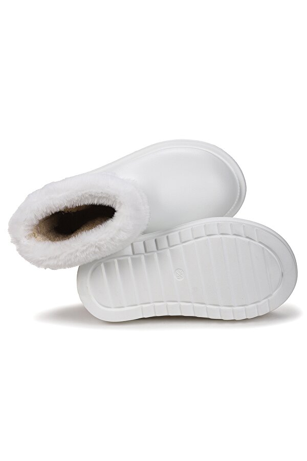 Geta Su Geçirmez İçi Kürklü Kız Çocuk Eva Yağmur Kar Çizme Beyaz