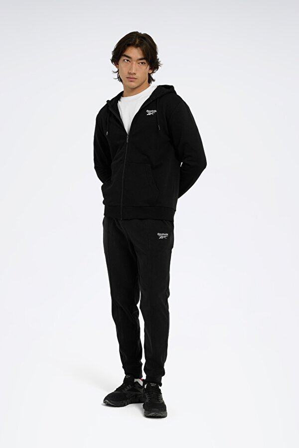 RI Left Chest Logo Siyah Erkek Sweatshirt