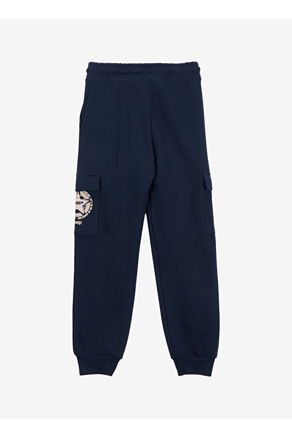 Lastikli Paça Lacivert Erkek Çocuk Eşofman Altı J5WB-EA7775