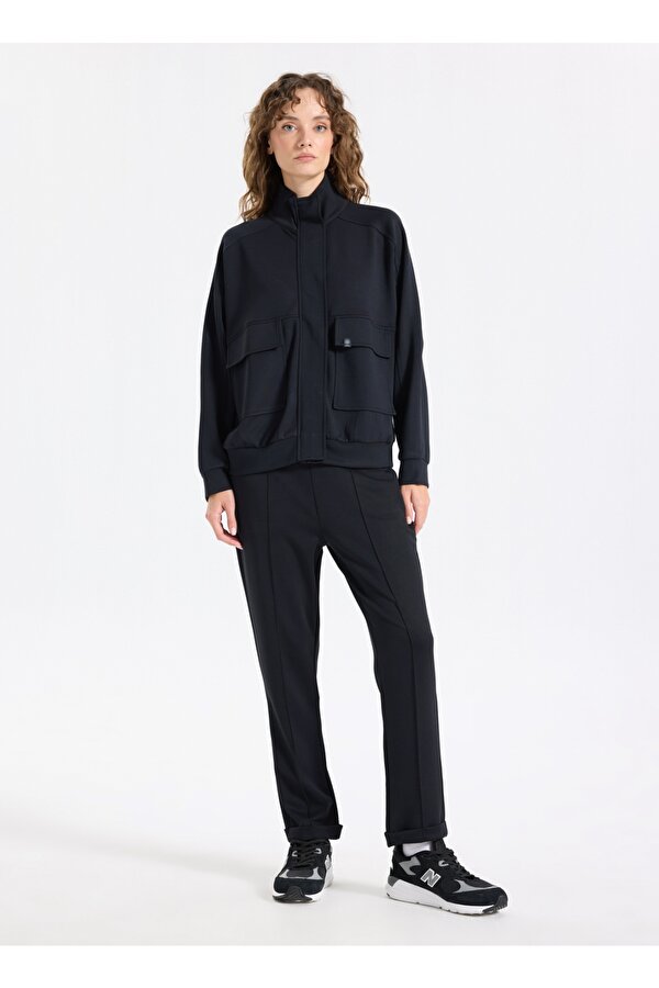 Siyah Kadın Düz Eşofman Altı J5WL-EA7149