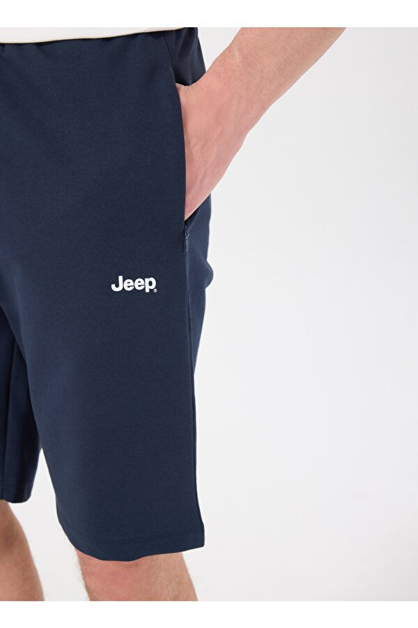 Lacivert Erkek Basic Düz Sweat Şort J5SM-SHT7252