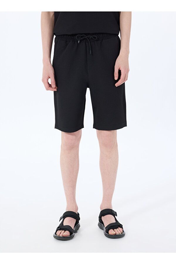 Siyah Erkek Basic Sweat Şort J5SM-SHT7271